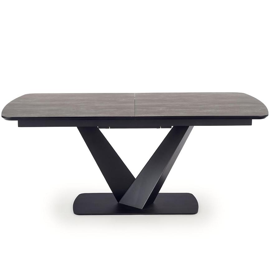 Asztal Vinston 180/230 Mdf/Acél – Sötét Hamuszürke/Fekete