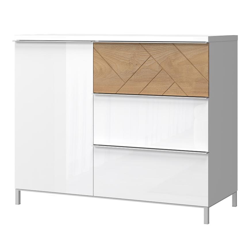 Komoód Avis 1D3S K13/AV pacific walnut/crystal white