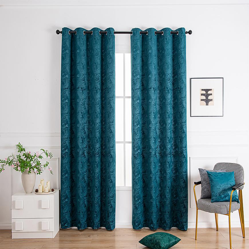 Sötétítő karikán Velvet PB2327/240G/M2/15 140x250 cm tengerkék