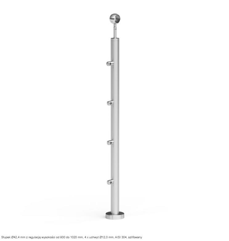 Atlanta oszlop 42,4x970 mm magasságállítással