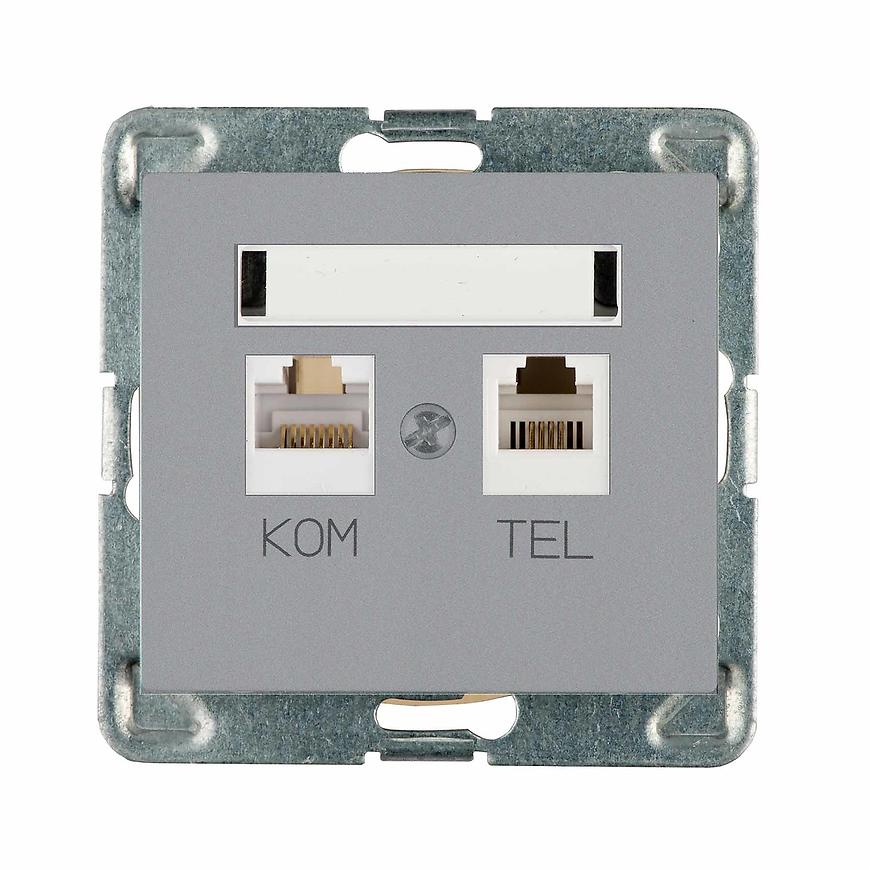 HÁLÓZATI RJ45 ÉS TELEFONCSATLAKOZÓ RJ11 GPKT-1D/M.SR SIGMA