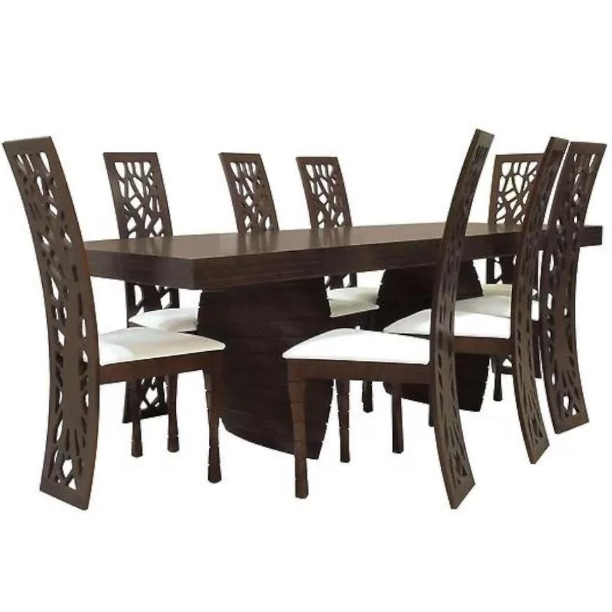 Komplett fából készült asztal és székek