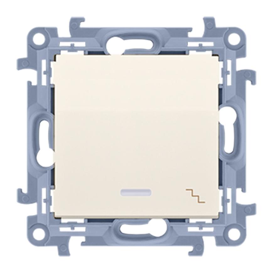 Lépcsőkapcsoló háttérvilágítással LED krém CW6L.01/41