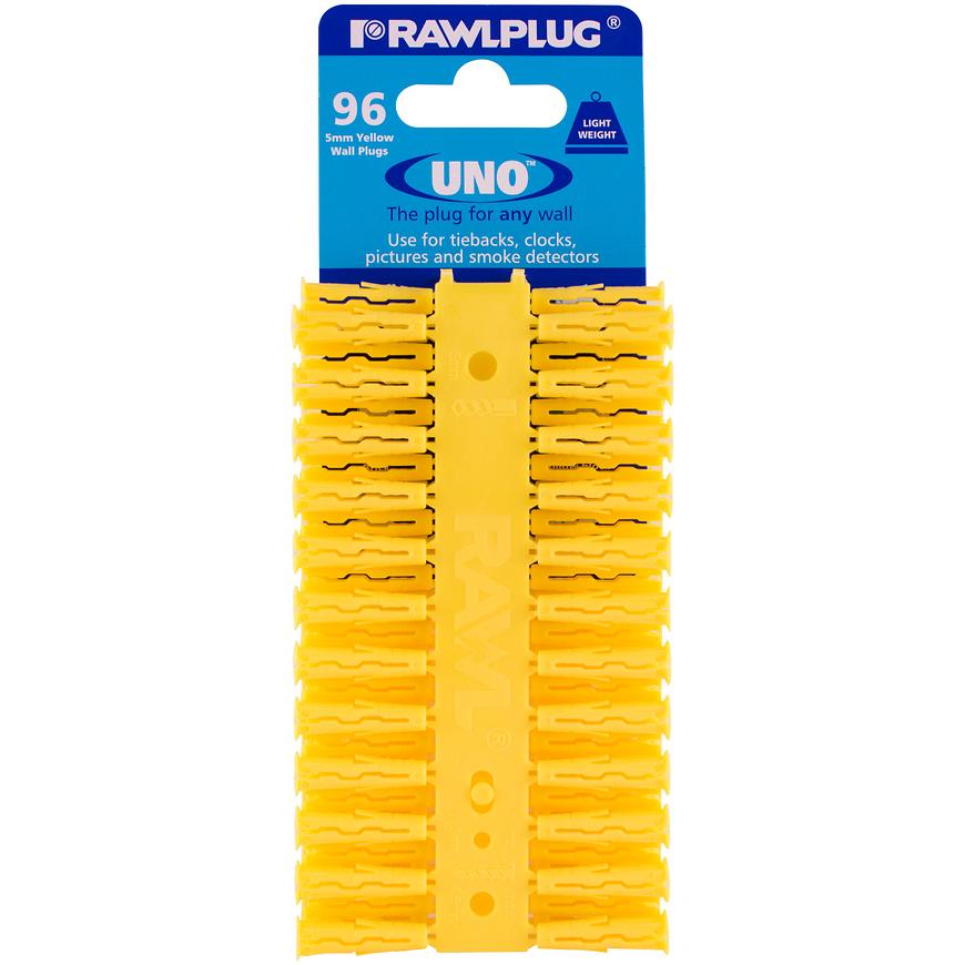 Univerzális tipli uno zsalu sárga 5x24mm (96 db)