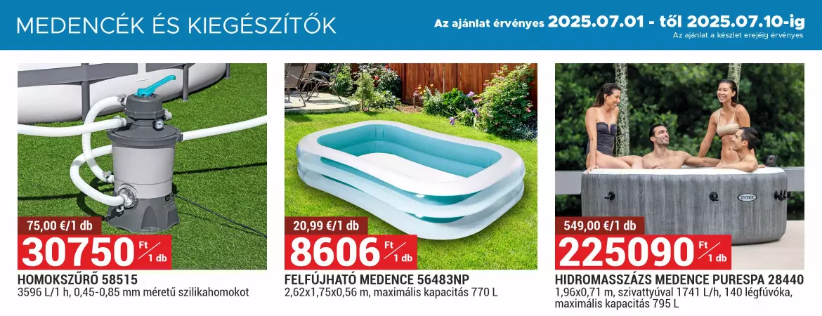 MEDENCÉK ÉS KIEGÉSZÍTŐK