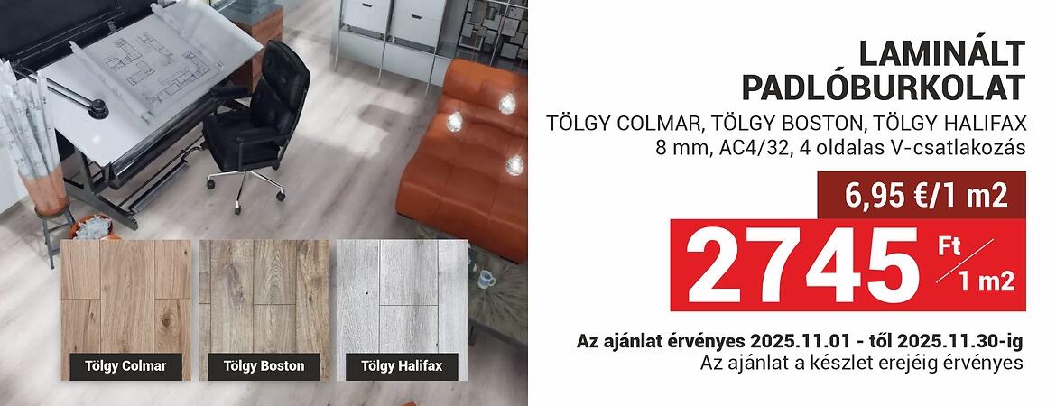 HU laminalt padloburkolat