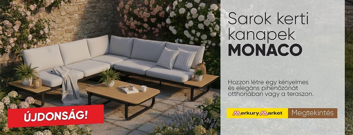 Sarok kerti kanapek MONACO