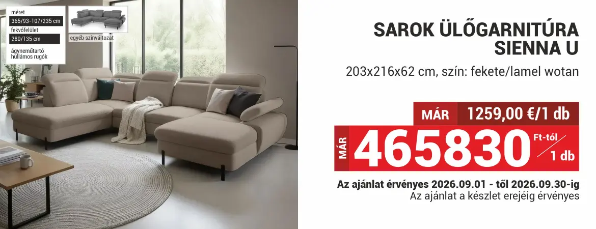 SAROK ÜLŐGARNITÚRA  SIENNA U