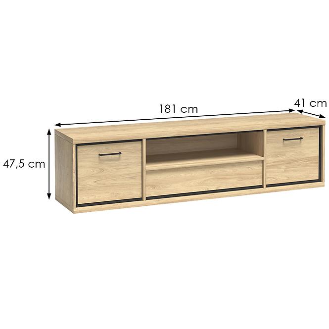 Szekrény RTV M13 Mediolan Natural Hikora