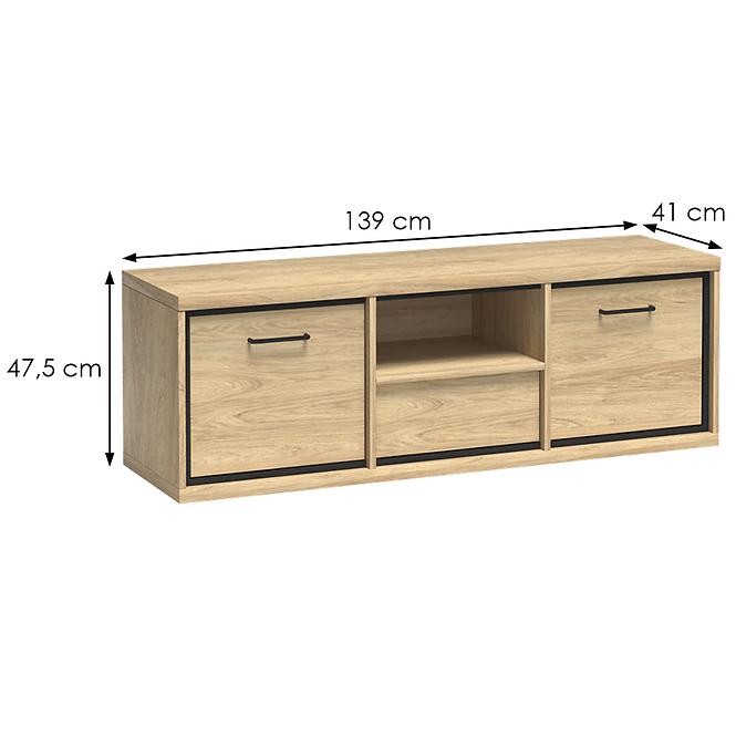 Szekrény RTV M12 Mediolan Natural Hikora,2