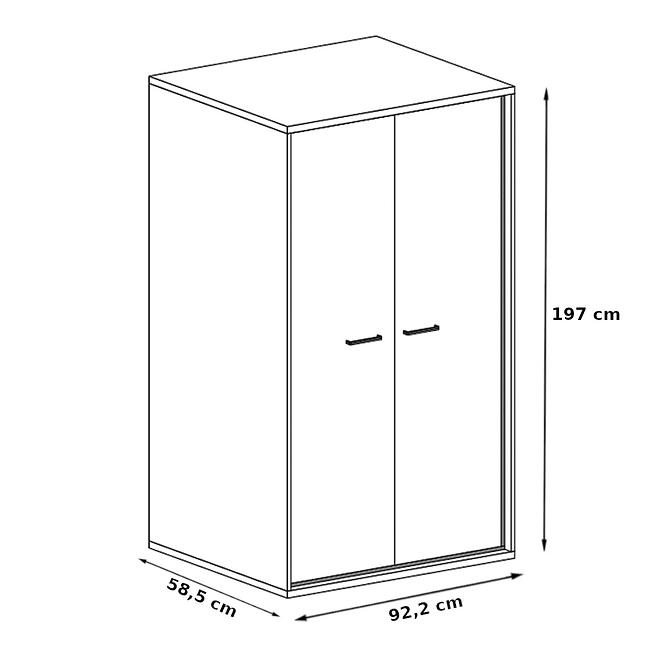 Szekrény Mediolan M1 Natural Hikora,4