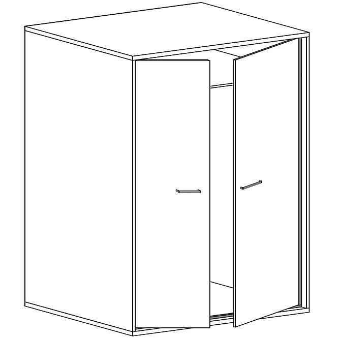 Szekrény Mediolan M1 Natural Hikora,5