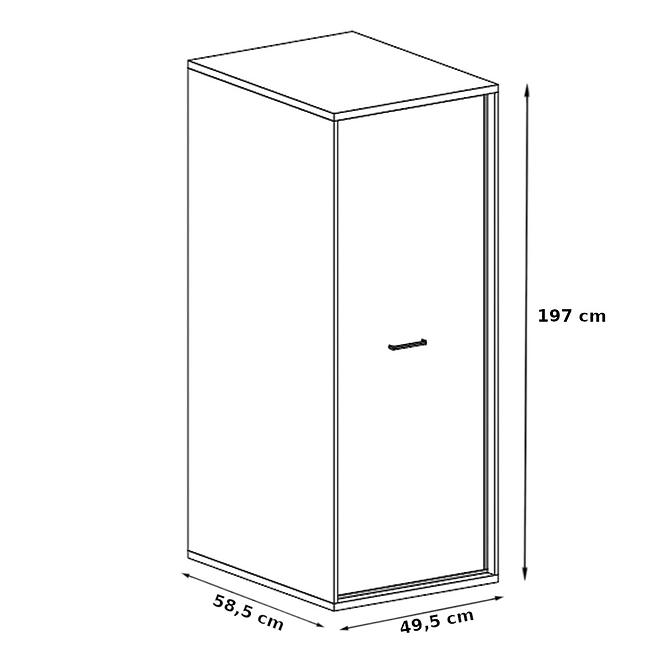 Szekrény Mediolan M2 Natural Hikora,4