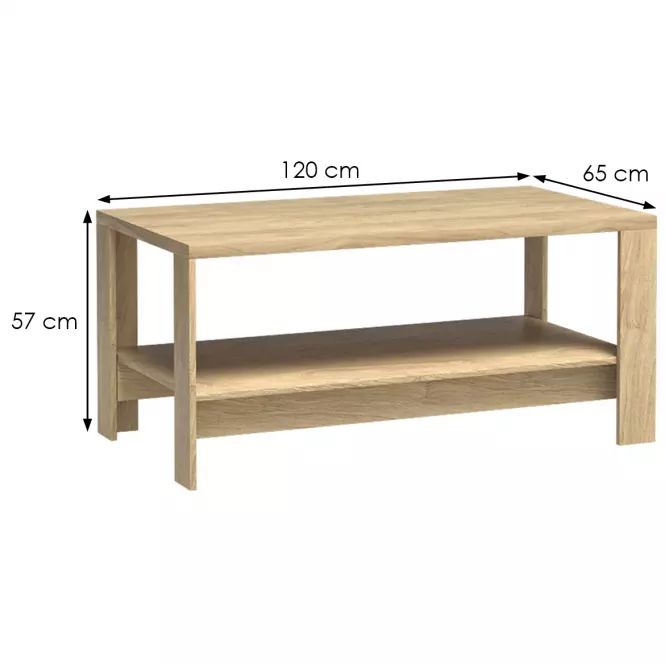 Dohányzóasztal Mediolan M18 Natural Hikora,2