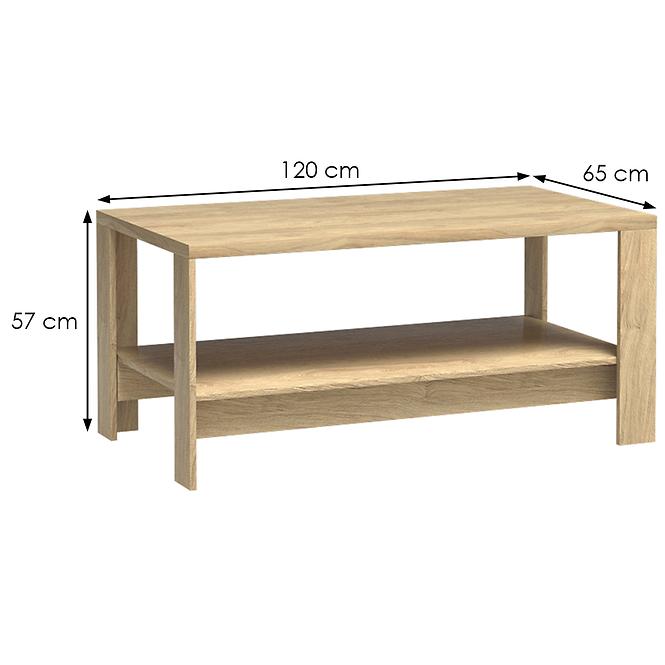 Dohányzóasztal Mediolan M18 Natural Hikora,2