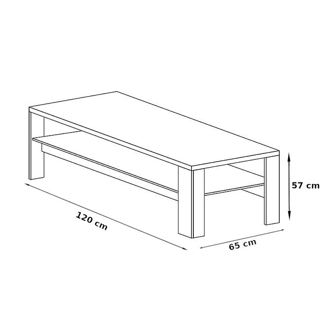 Dohányzóasztal Mediolan M18 Natural Hikora,3