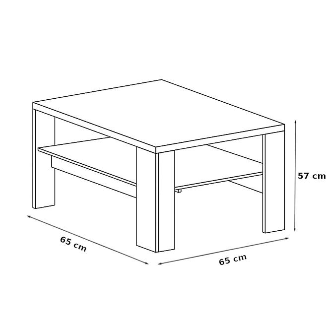 Dohányzóasztal Mediolan M17 Natural Hikora,3