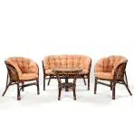 Rattan szett Tropicana sötétbarna/cappuccino