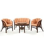 Rattan szett Tropicana sötétbarna/cappuccino Rattan szett Tropicana sötétbarna/cappuccino