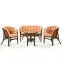 Rattan szett Tropicana sötétbarna/cappuccino
