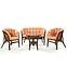 Rattan szett Tropicana sötétbarna/cappuccino