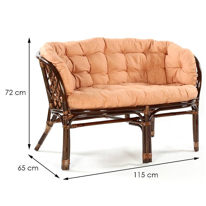 Rattan szett Tropicana sötétbarna/cappuccino