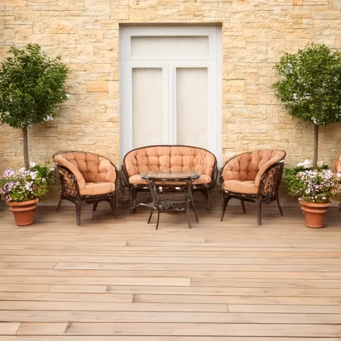 Rattan szett Tropicana sötétbarna/cappuccino,5