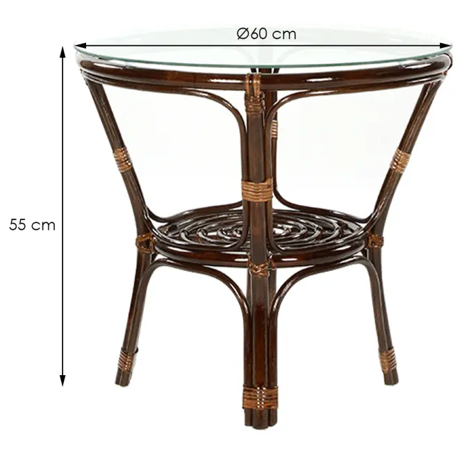 Rattan szett Tropicana sötétbarna/cappuccino,4