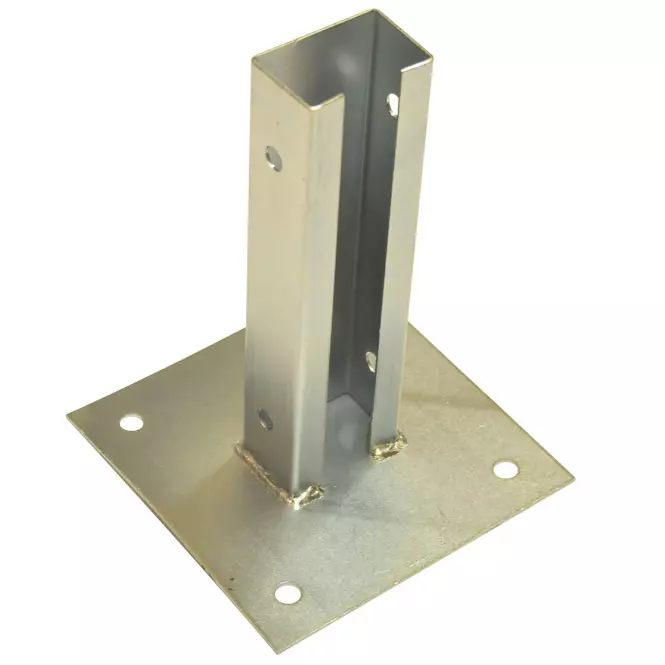 Oszlop talapzat 60x40mm galvanizált V = 20 cm,2
