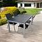 Kerti asztal Polywood + 4 szék fekete,4