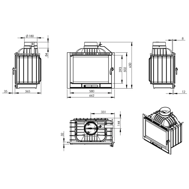 Kandallóbetét Delios 13kW