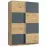 Szekrény Alfa 3 artisan/grafit