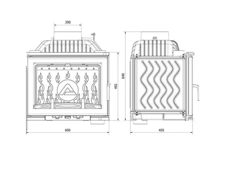 Kandallóbetét W17 12.3KW DEKOR