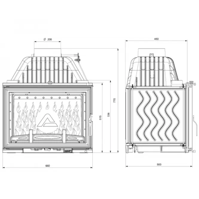 Kandallóbetét W17 16.1KW,3