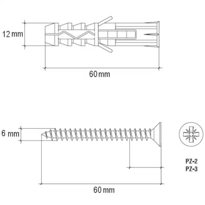 Wkret-met Táguló tipli a gyors telepítéshez KRX-12X80