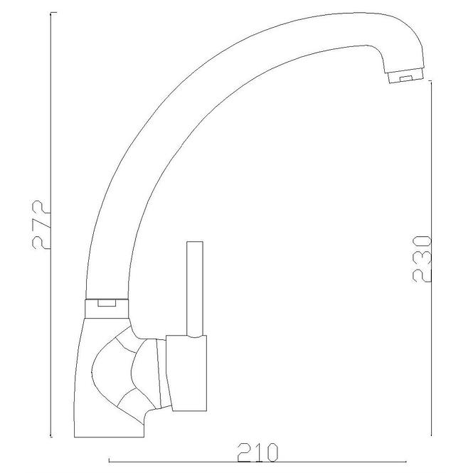 Csaptelep mosdókagylóhoz Hera fekete  F SW-0834A9G-Q5