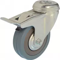 Forgó kerék  100mm/65kg,centrál nyílás, szürke gumi