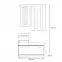 Előszobafal Vegas Beton / fehér,3