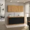 Konyhaszekrény Modena  zm 713x596 fekete/artisan tölgy,4