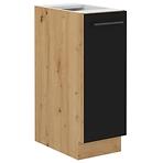 Konyhaszekrény Modena  30d cargo bb fekete/artisan tölgy