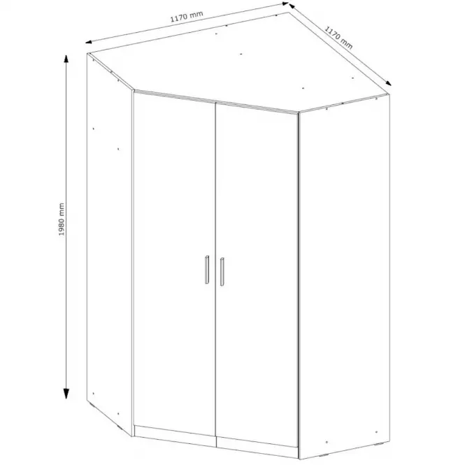 Sarokszekrény Snow 06 Wellington/Grafit,4