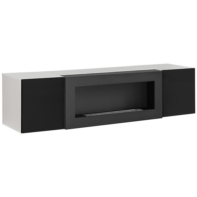 Nappali bútor + Biokandalló Fly M3 + üveg fekete/fehér + LED