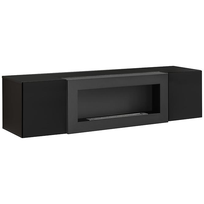 Nappali bútor + Biokandalló Fly M3 + üveg fekete+ LED