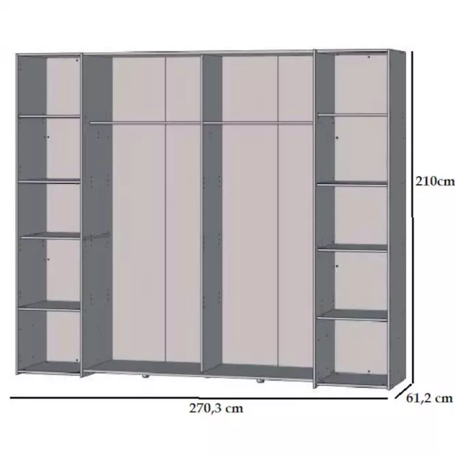 Szekrény Narago  2 270 NRGS82511-C752 tölgy Artisan/Beton