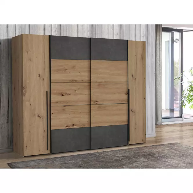 Szekrény Narago 4 270 NRGS82511-C752 tölgy Artisan/Beton,2