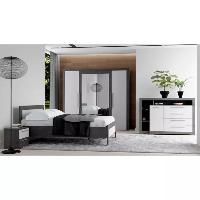 Ágy Julietta 167 JLTL167-C289 konténer betonnal/fehér fényű