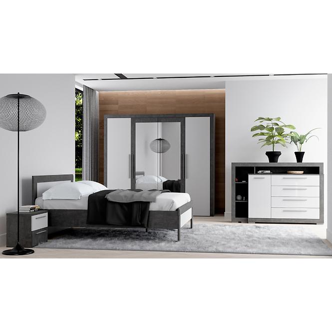 Ágy Julietta 167 JLTL167-C289 konténer betonnal/fehér fényű