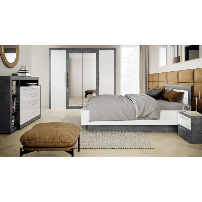 Ágy Julietta 167 JLTL167-C289 konténer betonnal/fehér fényű