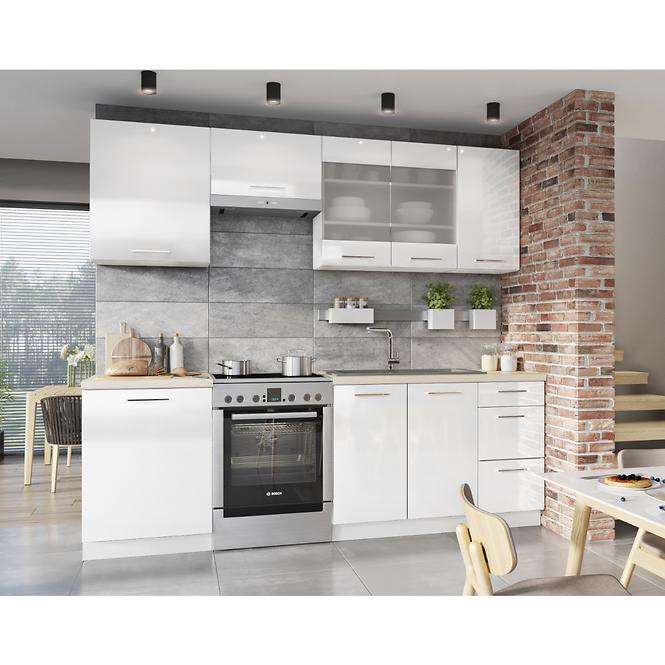 Konyhaszekrény Vita D60PK 2133 PL fehér fényű