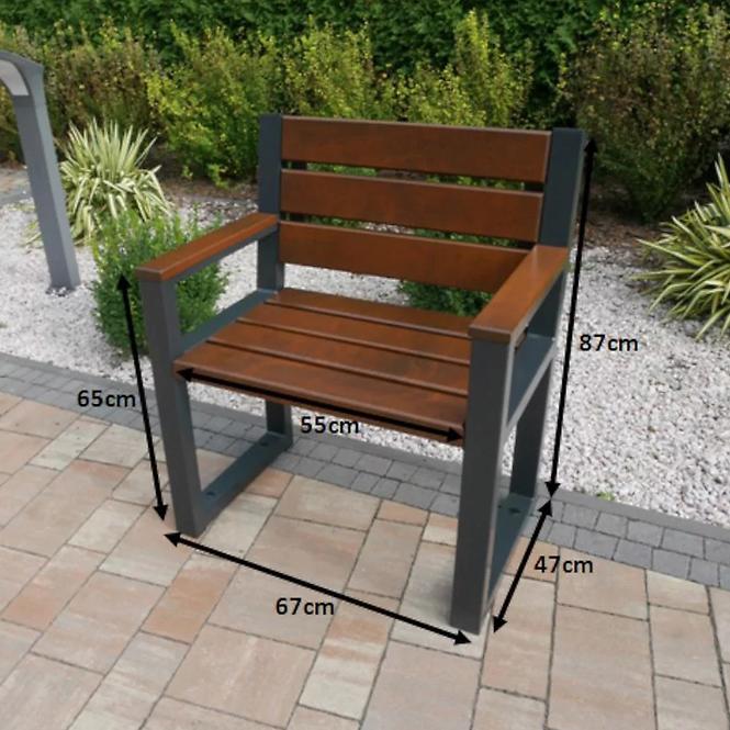 Modern kerti szék karfákkal NATUR